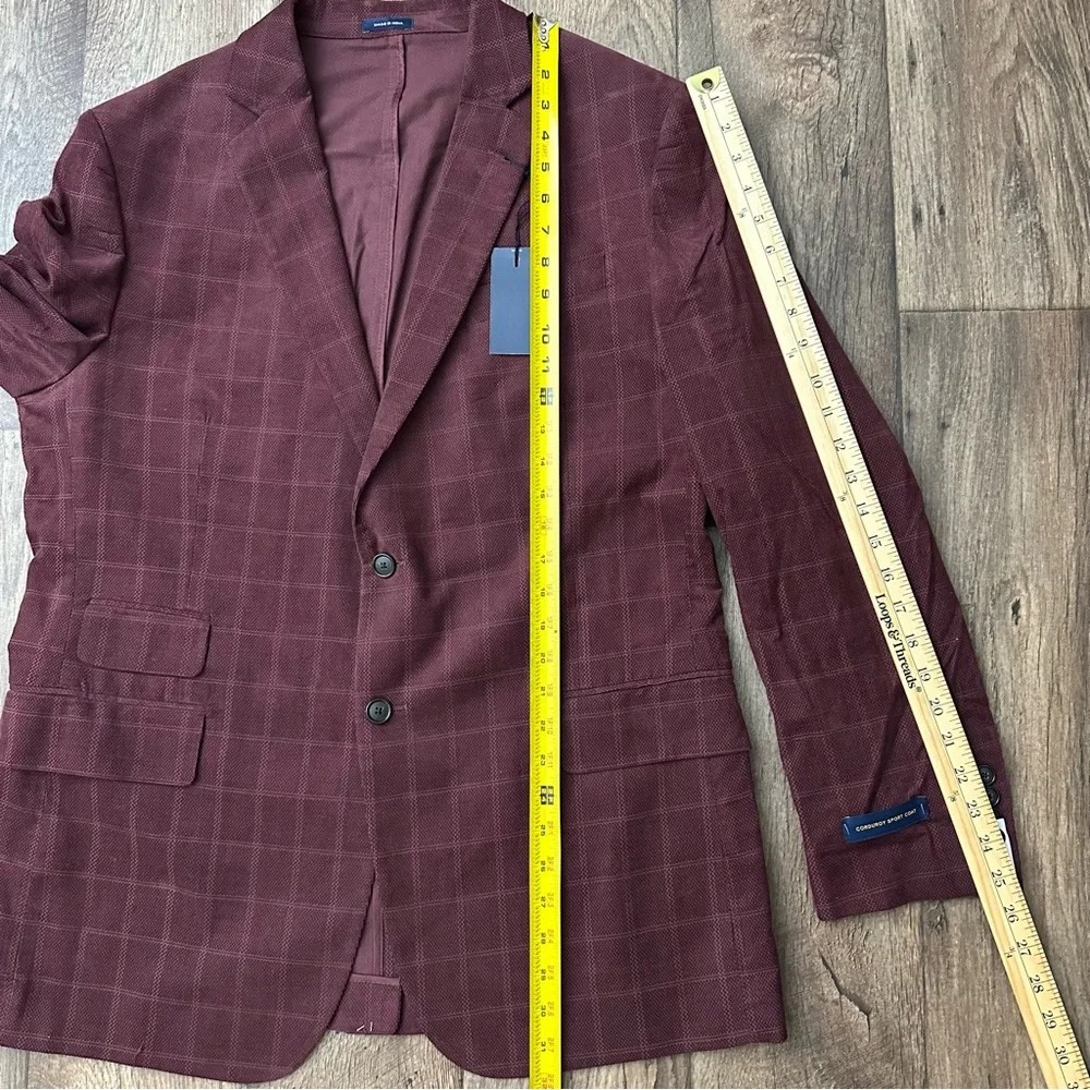 Stafford Sport Coat Classic Corduroy Sport Coat Blazer Men’s Sz 44 Reg Burgundy
